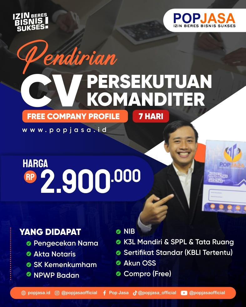 Jasa Pengurusan CV, Jasa Pembuatan CV, Jasa Pendirian CV, Jasa Perizinan CV
