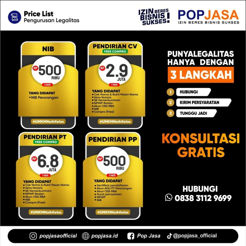 Layanan Pendirian PT di POPJASA