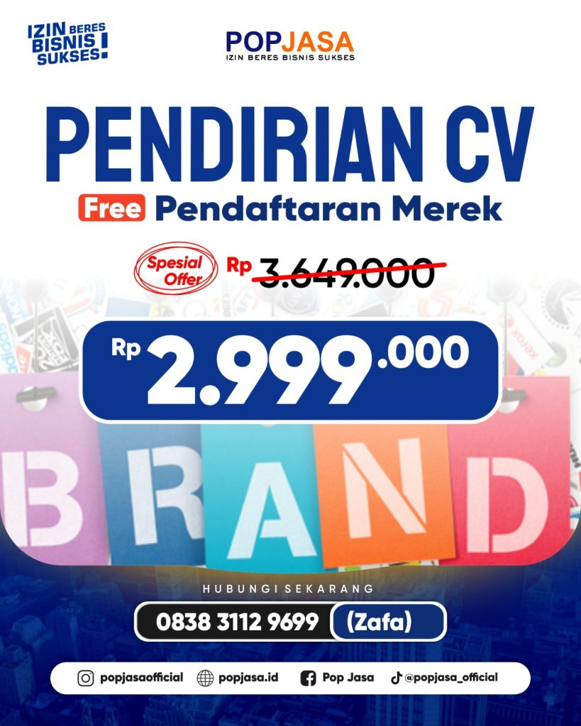 Pendirian CV + Free Pendaftaran Merek