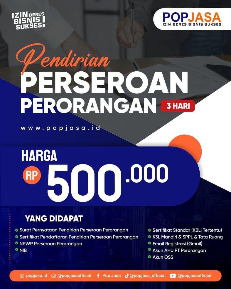 Cara buat PT perorangan online, Daftar PT PERORANGAN, AHU PT PERORANGAN, Buat PT online gratis, Kewajiban PT PERORANGAN, Jasa pembuatan PT PERORANGAN, PT PERORANGAN adalah, Pajak PT PERORANGAN,